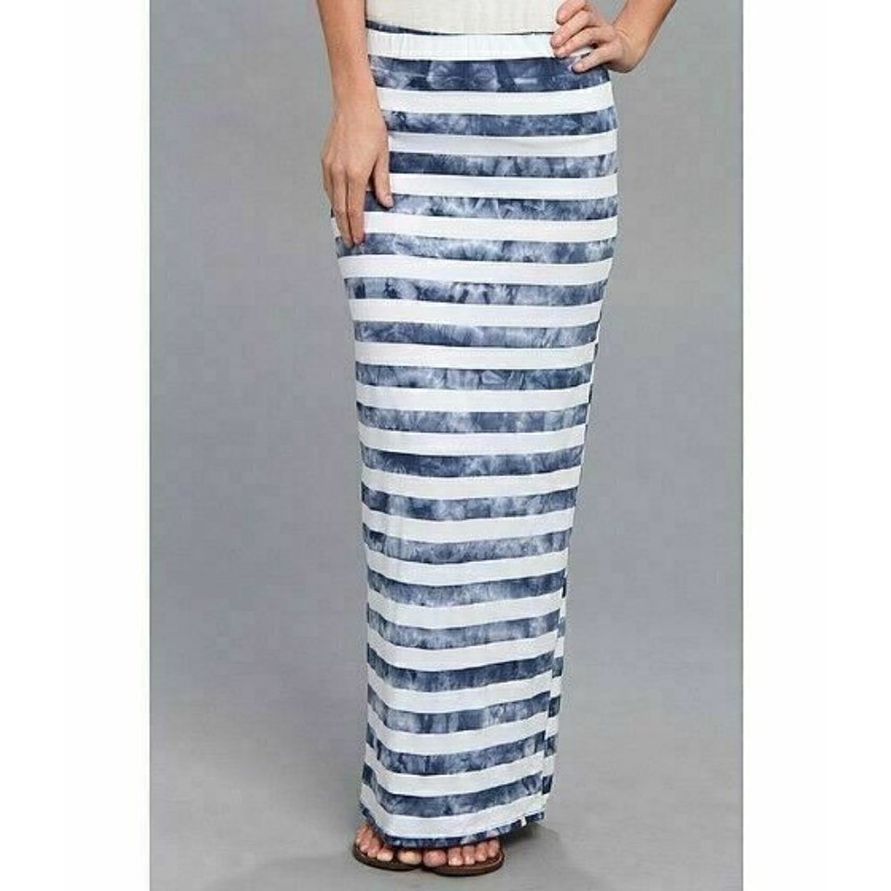 Element Women's Cotton Blend Beach Casual Florence Tie Dye Striped Maxi Skirt - Picture 2 of 12